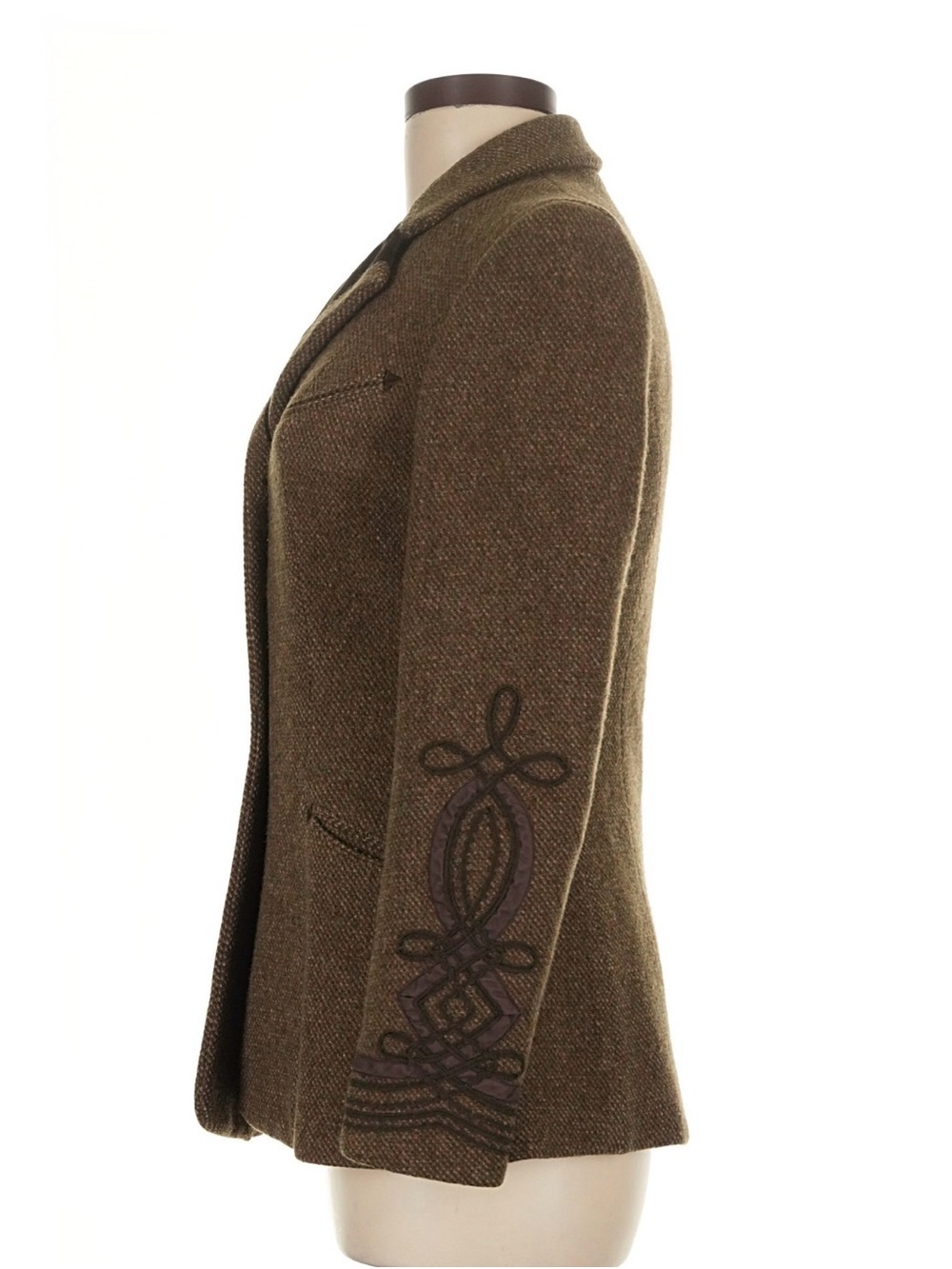 Ralph Lauren Equestrian Jacket Wool Tweed Blazer Embroidered Velvet Blue Label 8 - Picture 7 of 14